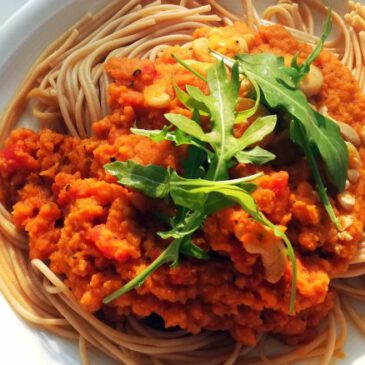Spaghetti mit Kürbissauce