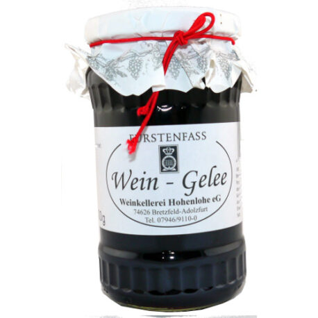 Weingelee rot – Weinkellerei Hohenlohe – Fürstenfass