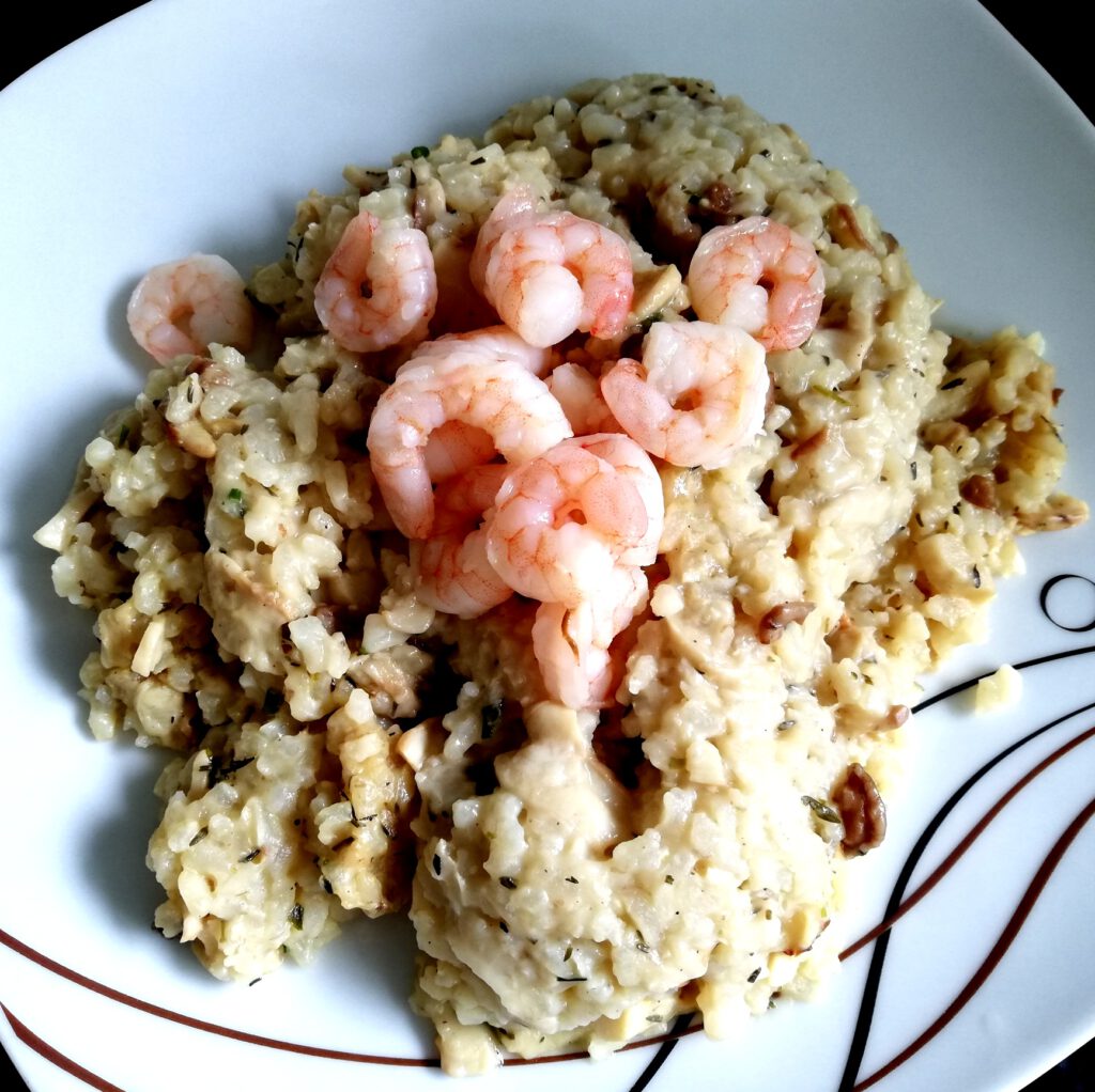 Pilzrisotto mit Garnelen und Weißwein – Württemberger Weine Werkmann