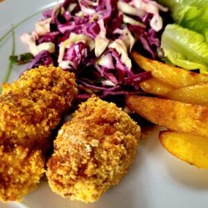 Chicken Nuggets mit Coleslaw